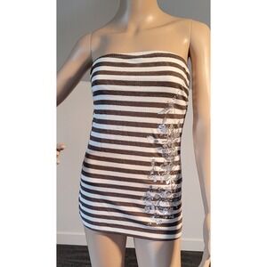725 Originals Medium Polyester Java/Cream Bustier Summer‎ Top Style #7F6-2110